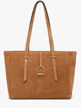 Shoulder Bag Altesse Suede Leather Etrier Beige altesse suede EASU088M