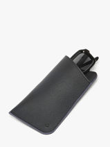 Sunglass Case Madras Leather Etrier Blue madras EMAD5017-vue-porte