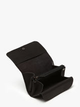 Coin Purse Oil Leather Etrier Black oil EOIL650-vue-porte