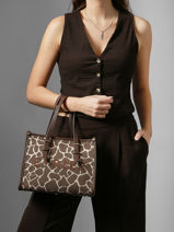 Crossbody Bag Safari Etrier Brown safari ESAI160S-vue-porte