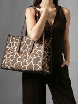 Shoulder Bag Safari Etrier Brown safari ESAI160L-vue-porte