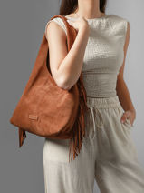 Shoulder Bag M Country Leather Etrier Beige country ECOU154M-vue-porte