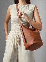 Shoulderbag Backpack M Cavalier Leather Etrier Brown cavalier ECLR126M-vue-porte