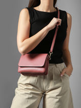 Shoulder Bag S Tradition Leather Etrier Pink tradition ETRA207S-vue-porte