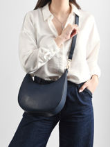 Shoulder Bag M Tradition Leather Etrier Blue tradition ETRA102M-vue-porte