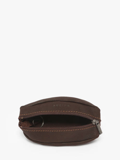 Coin Purse Oil Leather Etrier Brown oil EOIL041 other view 1