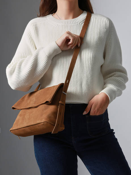 Crossbody Bag Cavalier Nubuck Leather Etrier Beige cavalier nubuck ECAN135M other view 1