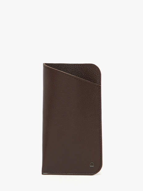 Sunglass Case Madras Leather Etrier Brown madras EMAD5017
